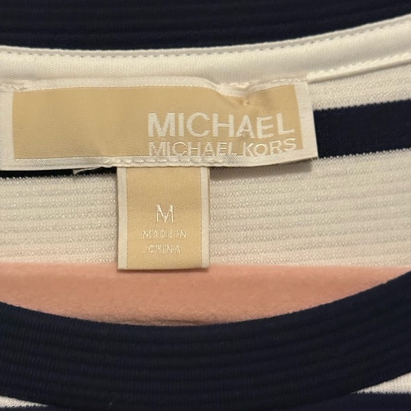 Michael Kors Navy and Red Striped Mini Dress - Picture 3 of 4